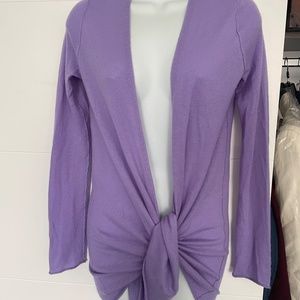 Calypso St Barth 100% Cashmere Long Sweater PURPLE SUMMER FUN Lightweight S